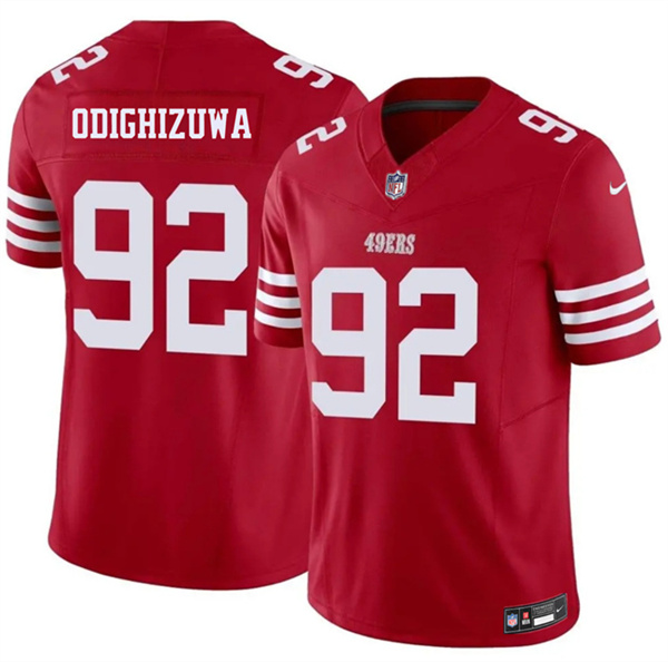 San Francisco 49ers #92 Osa Odighizuwa Red 2026 F.U.S.E. Vapor Untouchable Limited Football Stitched Jersey