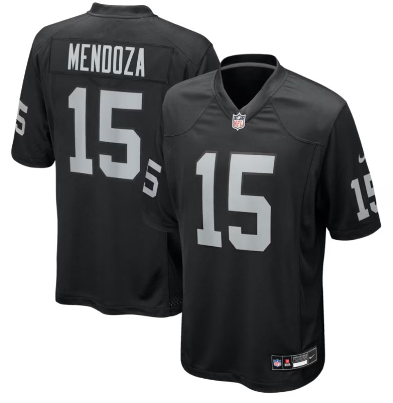 Las Vegas Raiders #15 Fernando Mendoza Black 2026 Football Stitched Game Jersey