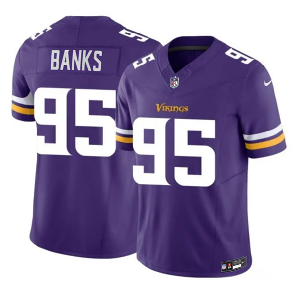 Minnesota Vikings #95 Caleb Banks Purple 2026 Draft F.U.S.E. Vapor Untouchable Limited Football Stitched Jersey