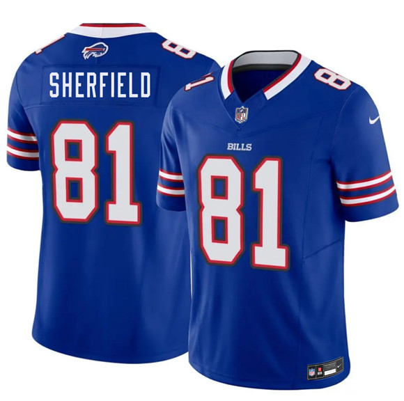 Buffalo Bills #81 Trent Sherfield Blue 2026 Draft F.U.S.E. Vapor Untouchable Limited Football Stitched Jersey