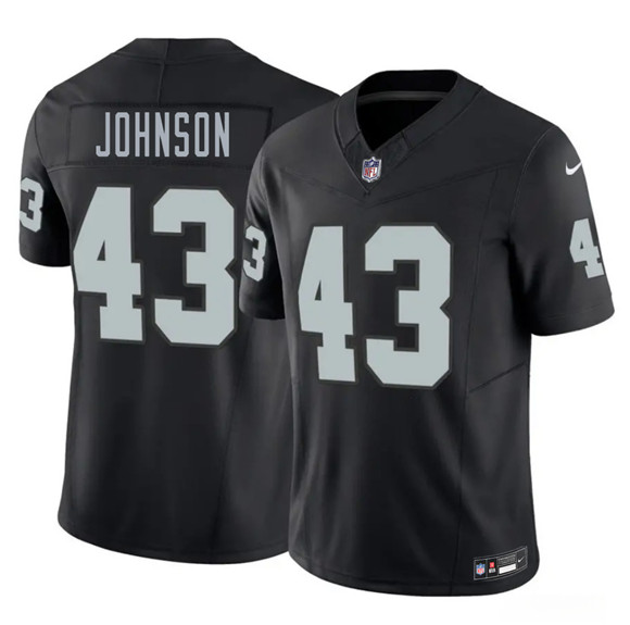 Las Vegas Raiders #43 Dalton Johnson Black 2026 F.U.S.E. Vapor Untouchable Limited Football Stitched Jersey