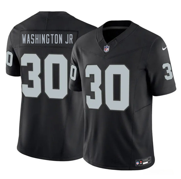 Las Vegas Raiders #30 Mike Washington Jr. Black 2026 F.U.S.E. Vapor Untouchable Limited Football Stitched Jersey
