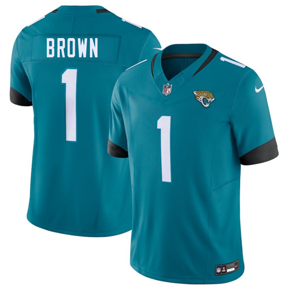 Jacksonville Jaguars #1 Montaric Brown Teal 2026 F.U.S.E. Vapor Untouchable Limited Football Stitched Jersey