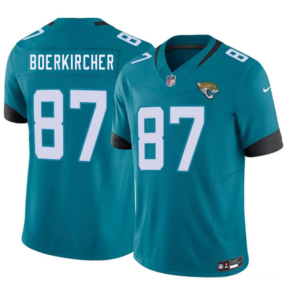 Jacksonville Jaguars #87 Nate Boerkircher Teal 2026 Draft F.U.S.E. Vapor Untouchable Limited Football Stitched Jersey