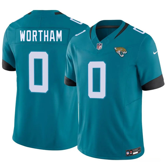 Jacksonville Jaguars #0 Michael Wortham Teal 2026 Draft F.U.S.E. Vapor Untouchable Limited Football Stitched Jersey