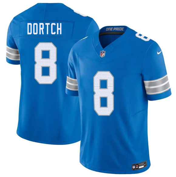 Detroit Lions #8 Greg Dortch Blue 2026 F.U.S.E. Vapor Limited Football Stitched Game Jersey