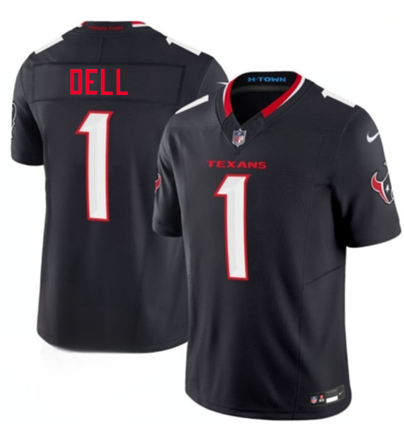 Houston Texans #1 Tank Dell Navy 2nd Alternate 2026 F.U.S.E. Vapor Limited Football Stitched Jersey
