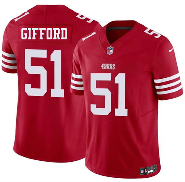 San Francisco 49ers #51 Luke Gifford Red 2026 F.U.S.E. Vapor Untouchable Limited Football Stitched Jersey