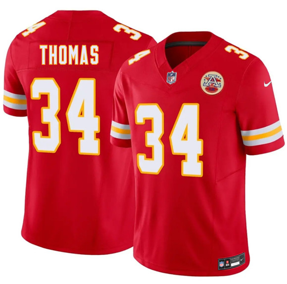 Kansas City Chiefs #34 Mason Thomas Red 2026 Draft F.U.S.E. Vapor Untouchable Limited Football Stitched Jersey