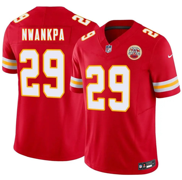 Kansas City Chiefs #29 Xavier Nwankpa Red 2026 Draft F.U.S.E. Vapor Untouchable Limited Football Stitched Jersey