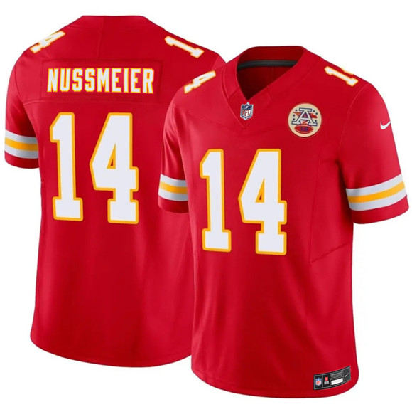 Kansas City Chiefs #14 Garrett Nussmeier Red 2026 Draft F.U.S.E. Vapor Untouchable Limited Football Stitched Jersey