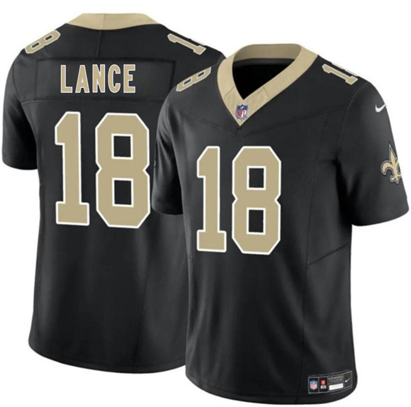 New Orleans Saints #18 Bryce Lance Black 2026 F.U.S.E Vapor Limited Football Stitched Jersey