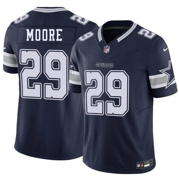 Dallas Cowboys #29 Devin Moore Navy 2026 Draft F.U.S.E Vapor Untouchable Limited Stitched Football Jersey