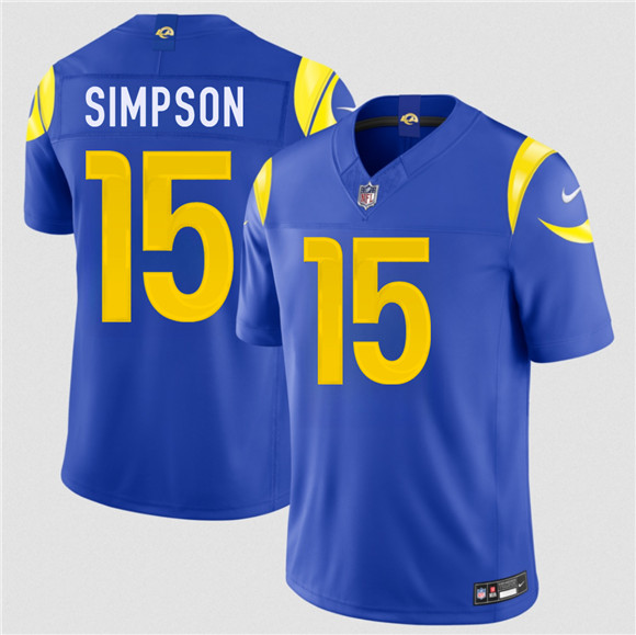 Los Angeles Rams #15 Ty Simpson Royal 2026 Draft F.U.S.E. Vapor Limited Football Stitched Jersey