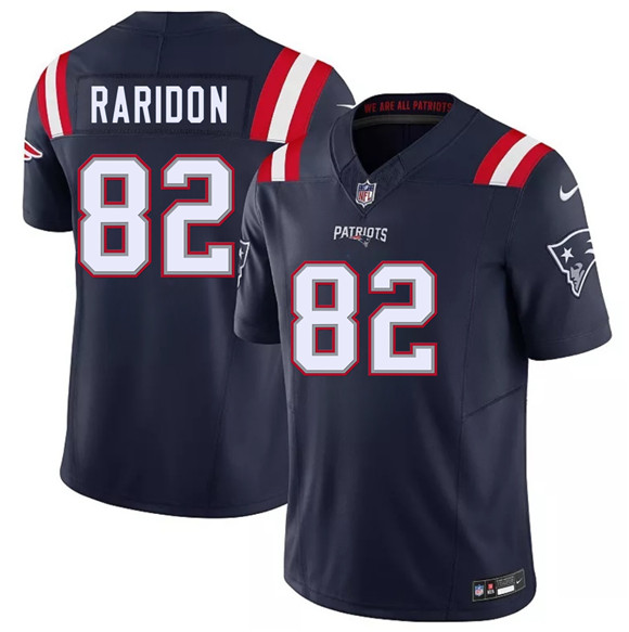 New England Patriots #82 Eli Raridon Navy 2026 Draft F.U.S.E. Vapor Limited Football Stitched Jersey