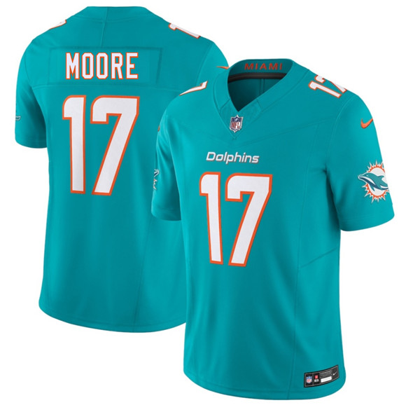 Miami Dolphins #17 Trey Moore Aqua 2026 Draft F.U.S.E. Vapor Limited Football Stitched Jersey Miami Dolphins #17 Trey Moore Aqua 2026 Draft F.U.S.E. Vapor Limited Football Stitched Jersey