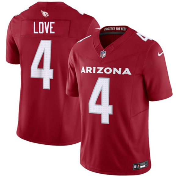 Arizona Cardinals #4 Jeremiyah Love Red 2026 Draft F.U.S.E. Vapor Untouchable Limited Football Stitched Jersey