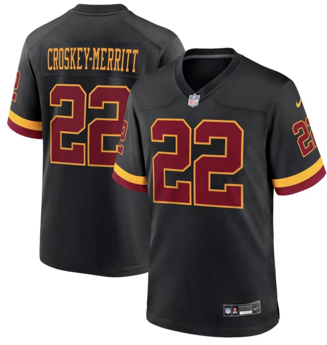 Washington Commanders 22 CROSKEY MERRITT Black Vapor Limited Jersey Washington Commanders 22 CROSKEY MERRITT Black Vapor Limited Jersey