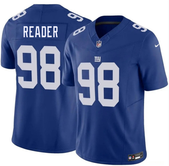 New York Giants #98 D.J. Reader Blue 2026 F.U.S.E. Vapor Untouchable Limited Football Stitched Jersey