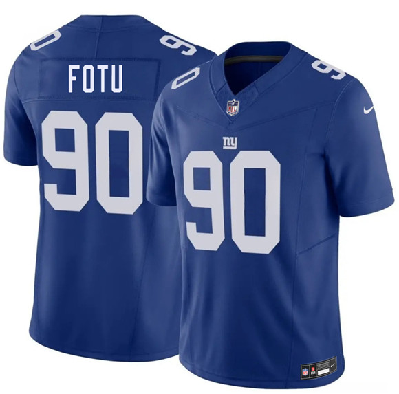New York Giants #90 Leki Fotu Blue 2026 F.U.S.E. Vapor Untouchable Limited Football Stitched Jersey