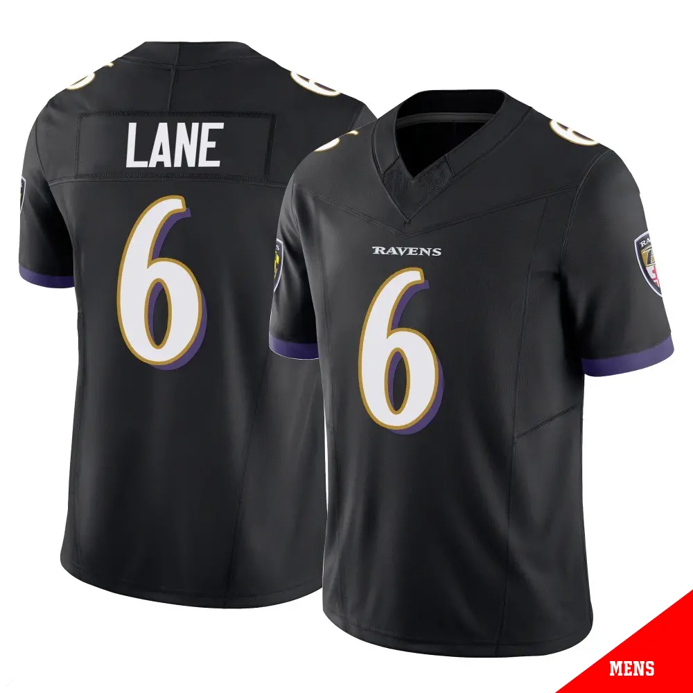 Baltimore Ravens #6 Ja'Kobi Lane Black 2025 F.U.S.E. Vapor Limited Football Jersey