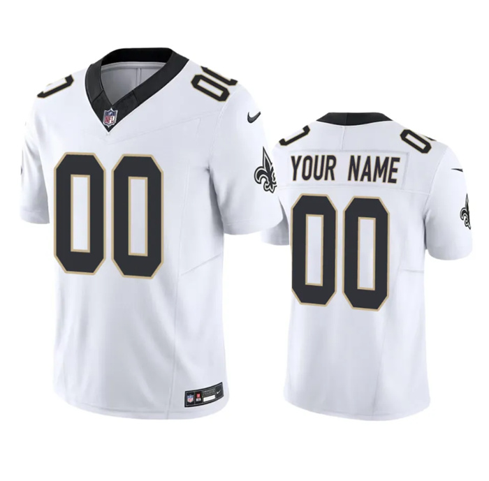New Orleans Saints Active Player Custom White 2023 F.U.S.E. Vapor Untouchable Limited Stitched Jersey