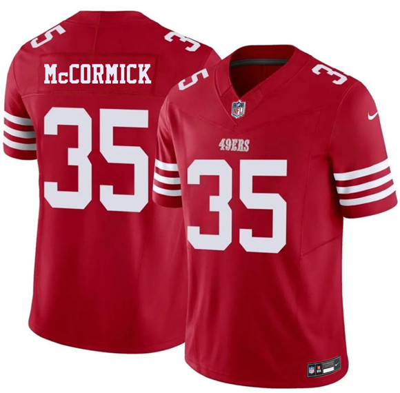 San Francisco 49ers #35 Sincere McCormick Red 2026 F.U.S.E. Vapor Untouchable Limited Football Stitched Jersey