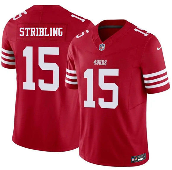 San Francisco 49ers #15 De'Zhaun Stribling Red 2026 F.U.S.E. Vapor Untouchable Limited Football Stitched Jersey