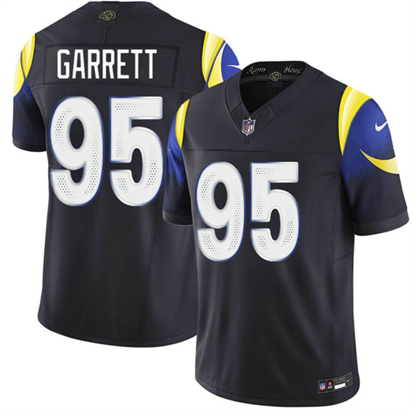 Los Angeles Rams #95 Myles Garrett Black 2025 F.U.S.E. "Rivalries" Vapor Limited Football Stitched Jersey