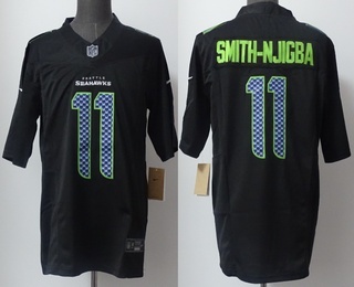 Seattle Seahawks #11 Jaxon Smith-Njigba Limited Black Fashion FUSE Vapor Jersey Seattle Seahawks #11 Jaxon Smith-Njigba Limited Black Fashion FUSE Vapor Jersey