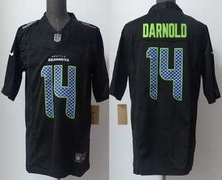 Seattle Seahawks #14 Sam Darnold Limited Black Fashion FUSE Vapor Jersey