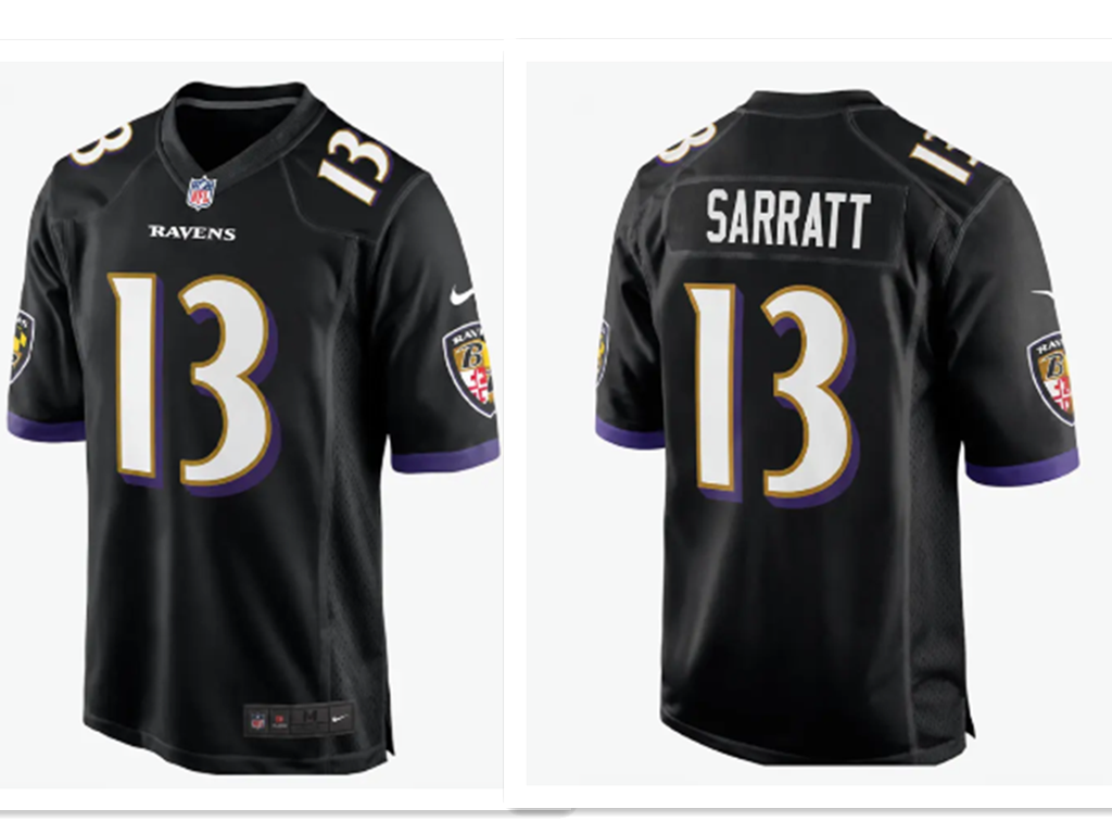 Baltimore Ravens #13 Elijah Sarratt Black Alternate Stitched NFL Nike Game Jersey