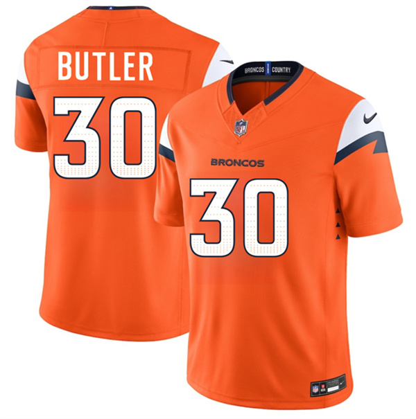 Denver Broncos #30 Hakeem Butler Orange 2026 F.U.S.E. Vapor Limited Football Stitched Jersey