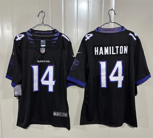 Baltimore Ravens #14 Kyle Hamilton Black 2026 Alternate Vapor Limited Football Stitched Jersey