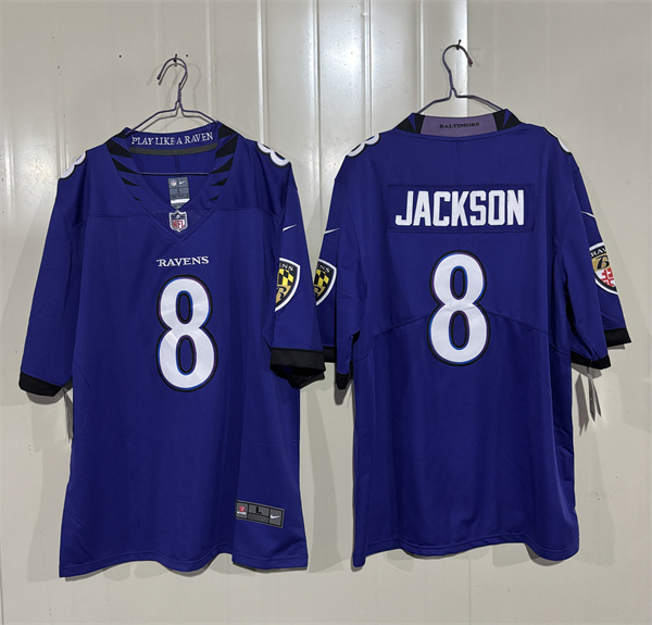 Baltimore Ravens #8 Lamar Jackson Purple 2026 Alternate Vapor Limited Football Stitched Jersey