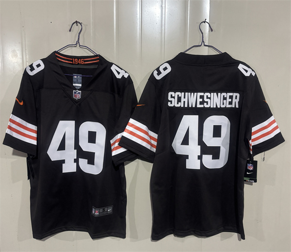 Cleveland Browns #49 Carson Schwesinger Brown 2026 Vapor Limited Football Stitched Jersey