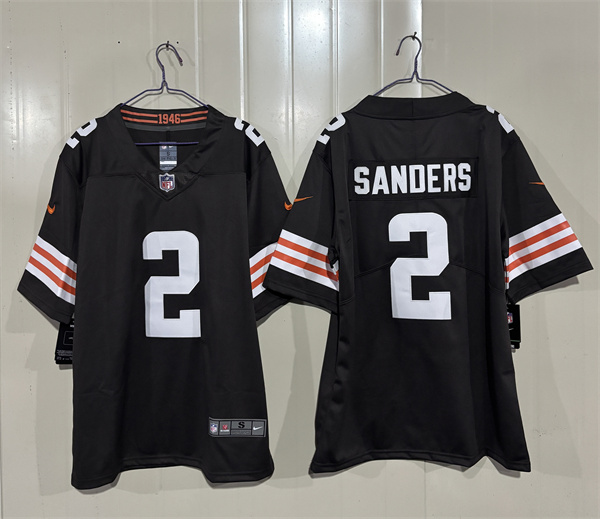 Cleveland Browns #2 Shedeur Sanders Brown 2026 Vapor Limited Football Stitched Jersey Cleveland Browns #2 Shedeur Sanders Brown 2026 Vapor Limited Football Stitched Jersey