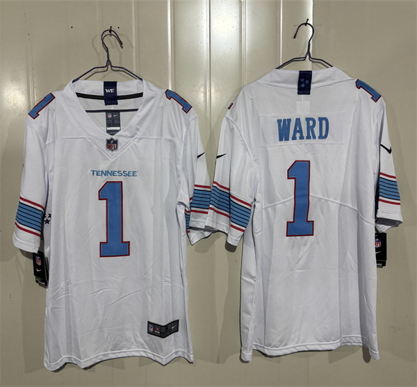 Tennessee Titans #1 Cameron Ward White 2026 F.U.S.E. Vapor Limited Football Stitched Jersey