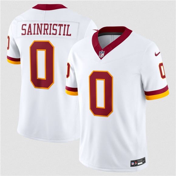 Washington Commanders #0 Mike Sainristil White 2026 F.U.S.E. Vapor Limited Football Stitched Jersey