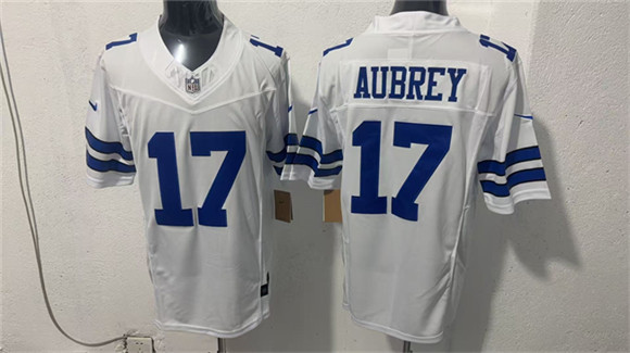 Dallas Cowboys #17 Brandon Aubrey White 2026 F.U.S.E Vapor Untouchable Limited Stitched Football Jersey Dallas Cowboys #17 Brandon Aubrey White 2026 F.U.S.E Vapor Untouchable Limited Stitched Football Jersey