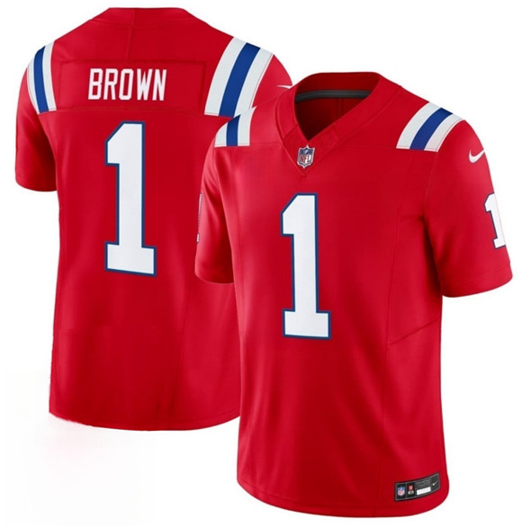 New England Patriots #1 A.J. Brown Red 2026 F.U.S.E. Vapor Limited Football Stitched Jersey
