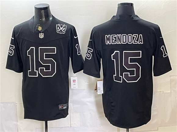 Las Vegas Raiders #15 Fernando Mendoza Black F.U.S.E. 65th Anniversary Patch Vapor Untouchable Limited Football Stitched Jersey