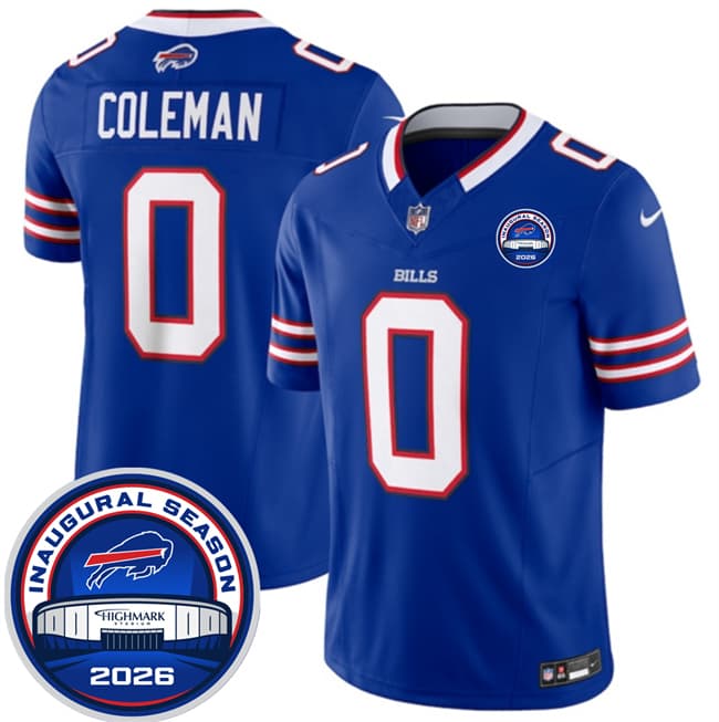 Buffalo Bills #0 Keon Coleman Blue F.U.S.E. 2026 Inaugural Season at Highmark Stadium Football Stitched Jersey