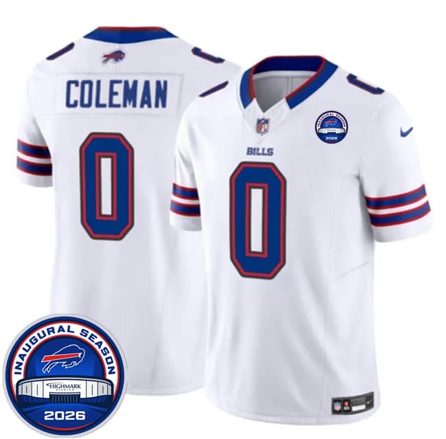 Buffalo Bills #0 Keon Coleman White F.U.S.E. 2026 Inaugural Season at Highmark Stadium Football Stitched Jersey