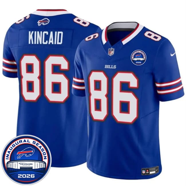 Buffalo Bills #86 Dalton Kincaid Blue F.U.S.E. 2026 Inaugural Season at Highmark Stadium Football Stitched Jersey