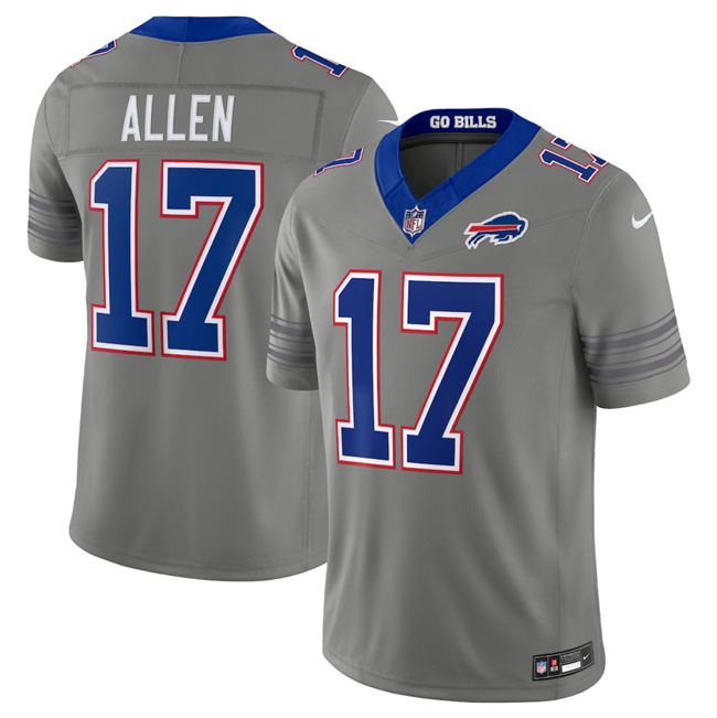 Buffalo Bills #17 Josh Allen Gray F.U.S.E. 2026 Nickel City Vapor Football Stitched Jersey Buffalo Bills #17 Josh Allen Gray F.U.S.E. 2026 Nickel City Vapor Football Stitched Jersey