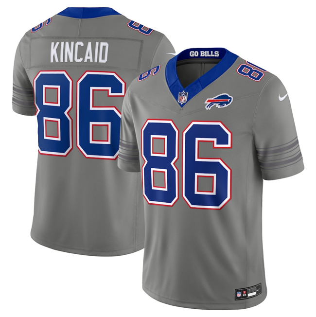 Buffalo Bills #86 Dalton Kincaid Gray F.U.S.E. 2026 Nickel City Vapor Football Stitched Jersey