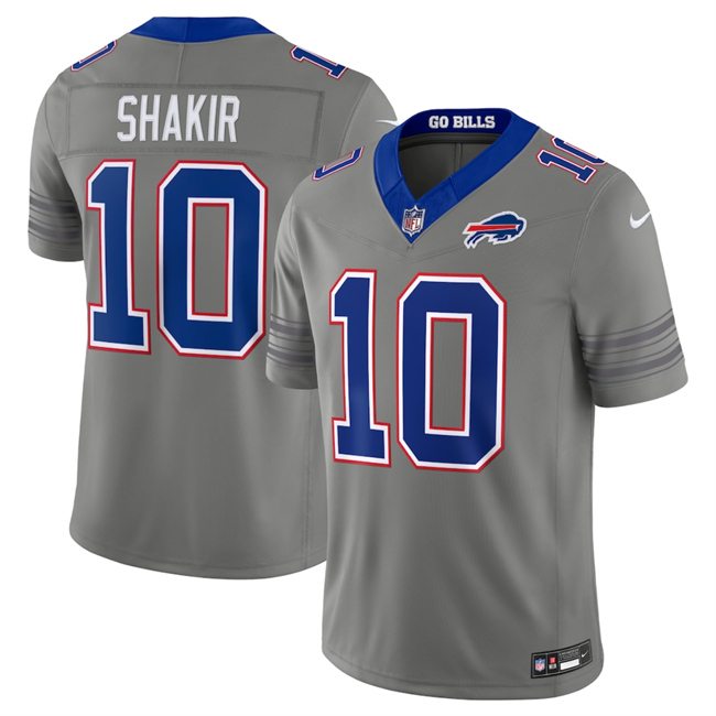Buffalo Bills #10 Khalil Shakir Gray F.U.S.E. 2026 Nickel City Vapor Football Stitched Jersey