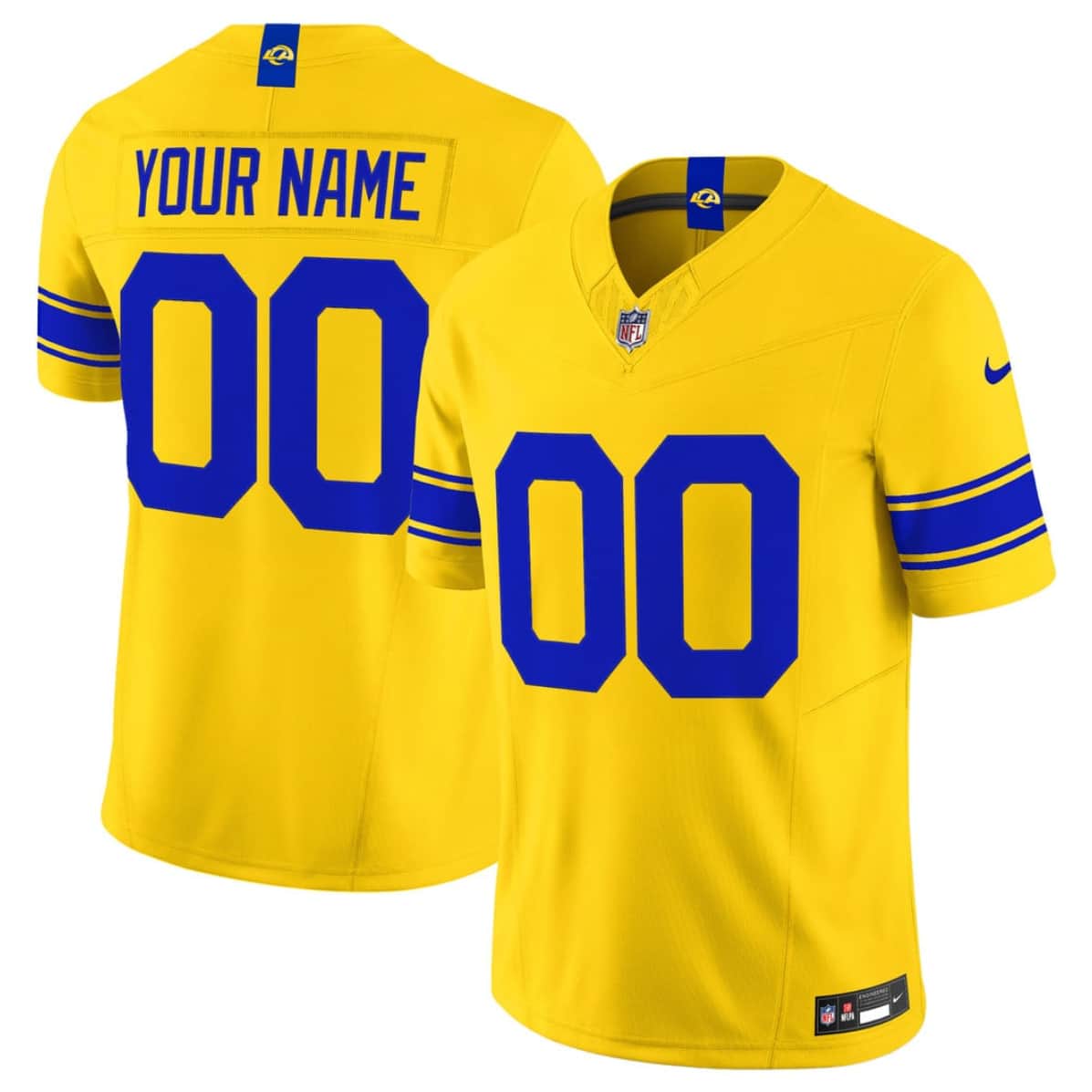 Los Angeles Rams Active Player Custom Yellow 2026 F.U.S.E. Vapor Limited Football Stitched Jersey Los Angeles Rams Active Player Custom Yellow 2026 F.U.S.E. Vapor Limited Football Stitched Jersey