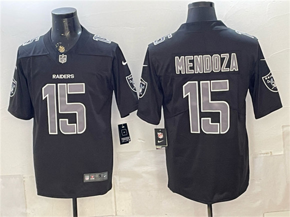 Las Vegas Raiders #15 Fernando Mendoza Black Vapor Untouchable Limited Football Stitched Jersey Las Vegas Raiders #15 Fernando Mendoza Black Vapor Untouchable Limited Football Stitched Jersey